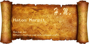 Hatos Margit névjegykártya